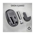 Crazy Shops WS202 Kablosuz 1200DPI 4 Tuşlu 3 Milyon Tıklama Ömrü Sessiz Tasarım, Pc, Mac, Dizüstü Bilgisayar Için, USB Mini Alıcı ile Optik Mouse Turkuaz