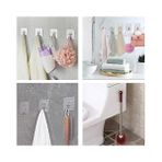 Crazy Shops Yapışkanlı Duvar Kancaları Banyo Mutfak 24 Paket Ağır Hizmet 10 kg (Maks) Çivisiz Yapışkan Askılar Paslanmaz Kancalı Yardımcı Havlu Banyo Tavan Kancaları - 0 - 1 Ay - 0 - 3 Yaş