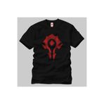 Crazy World Of Warcraft Red Logo Erkek Tişört