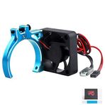 CrazyHobby RC Araba Motoru Soğutucu Soğutma Fanı, Isı Sensörlü Alüminyum Kelepçeli Soğutucu 42 mm Motorlar için 4268 4274 Motor 1/8 1/10 Buggy Arabalar Kamyon Paletine uyar (Mavi)