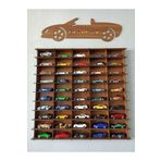 CrDesign Ahşap Oyuncak Araba Rafı 1/64 Araçlar Için (ceviz)