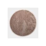 Crea Decolux Azade 8201 Bej Daire Özel Kaymaz Tabanlı Pamuk Dokuma Kilim, Bej, 200 x 200