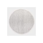 Crea Decolux Azade 8208 Beyaz Daire Özel Kaymaz Tabanlı Pamuk Dokuma Kilim, Beyaz, 160 x 160