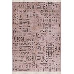 Crea Decolux Vena 8011 Bej Özel Kaymaz Tabanlı Pamuk Dokuma Kilim, Bej, 200 x 300