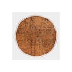 Crea Decolux Vena 8013 Hardal Daire Özel Kaymaz Tabanlı Pamuk Dokuma Kilim, Hardal, 120 x 120