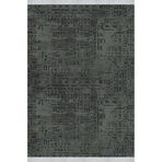 Crea Decolux Vena 8016 Antrasit Özel Kaymaz Tabanlı Pamuk Dokuma Kilim, Antrasit, 80 x 300