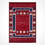 Crea Halı Sahra Bordo Etnik Desen Halı Sn01 - 80x300