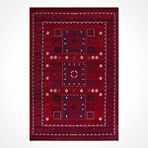 Crea Halı Sahra Bordo Etnik Desen Halı Sn03 - 200x290