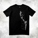 Creaeymer At-Tatürk Kristal Taşlı Dikey Bisiklet Yaka Siyah Tişört - Unisex - 2XL