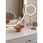 Crealis Lüks Rose Gold Metal Dekoratif Obje Mum Altlığı, Takı ve Şekerleme Kasesi