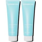 Cream Co. pH dengeli Krem Yüz Makyaj Temizleyici, Çift Aşamalı, Yeşil Çay Özü Aloe Vera, Tüm Cilt Tipleri (2 paketi)
