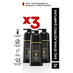Cream Line Kadın ve Erkeklere Özel Geliştirilmiş Saç Siyahlaştırıcı Dip Boyası Şampuanı 3x350 ml