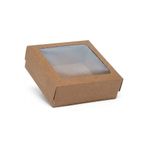 Creapack 15X15X6 Kraft 15 Adet Pencereli Kutu, Hediyelik Kutu, Karton Kutu, Yılbaşı Kutusu, Kurabiye Tart Kutusu, Kargo Kutusu