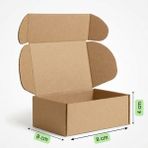Creapack 8X8X4 cm Kraft Karton Kutu 50 Adet Kilitli E-Ticaret Kutusu Dayanıklı Malzeme