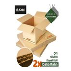 CREARTHOME 10 Adet 50x30x30 Çift Oluklu Taşıma Karton Çeyiz Arşiv Koli Çift Oluklu Taşıma Kolisi