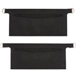 CREATCABIN 2 adet Mini cüzdan ekleme keçe çanta organizatör siyah yumuşak debriyaj çanta astar bölücü cep içinde dönüştürme dönüşüm kiti D yüzük çanta Crossbody Sarah çanta kadın aksesuarları