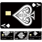 CREATCABIN 4 adet Ace of Spade Banka Kartı Cilt Maça A Kredi Kartı Kapak Çıkartmaları Oynayan Ace Banka Kartları Koruyucu Çıkarılabilir Su Geçirmez İnce Ulaşım Anahtar Metro Banka Kredi Kartı 3,3x2,1