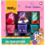 Create It Oje ve Yüzük Seti Candy Explosion Renkli 1 Parça Kız Çocuklar İçin 6 Yaş Üstü