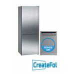 CreateFol Gumus Gri Kendinden Yapışkanlı Buzdolabı ve bulaşık makinesi Kaplama Folyosu set