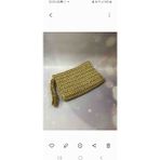 Creatif La Femme Hasır Rengi Kağıt Ip Clutch Çanta - 27×15 - 00Kahverengi