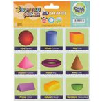 CreaTiket 1137 İngilizce Türkçe Kelime Geometrik Şekiller 3D Şekiller Kabartmalı Etiket