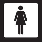 CreaTiket 1171 Kadın Wc Etiketi