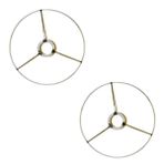 Creativ Company Abajur Teli Ø 47 cm - Boyasız - 2 Adet - Abajur Başlığı & Makrome Avize Yapımı Için Paslanmaya Dayanıklı, Kalın (4mm) Galvanizli Metal Avize Teli - Antrasit - Gri