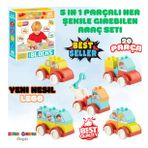 Creative Blok 20 Parça Araç Seti - Slide Blocks - Lego Oyuncakları - Yaratıcı Top Oyunu - Creative L