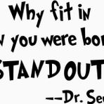 Creative Concept Ideas Why Fit in When Born to Stand Out Dr Seuss Motivasyon Çıkartması Vinil Çıkartma|Arabalar Kamyonetler Duvarlar Dizüstü Bilgisayar| Siyah |7,5 x 4,6 inç|CCI1641