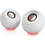 Creative Pebble Se - Usb-C - 16W Multimedya Stereo Hoparlör Seti - Rgb Aydınlatmalı - Beyaz