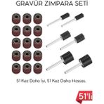 Creatividad Solutions 51'li Mini Zımpara Gravür Seti Dremel Ucu: Profesyonel Taşlama, Parlatma ve Şekillendirme Aleti 722510