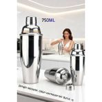Creatividad Solutions 750 ml Inox Shaker - Kokteyl Karıştırma Kabı Süzgeçli Bar Shaker Paslanmaz Çelik 722682