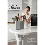 Creatividad Solutions Akıllı Sürgülü Bıçaklık ve Kaşıklık Organizeri - Ayarlanabilir Tezgah Üstü Mutfak Düzenleyici 722573