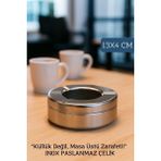 Creatividad Solutions Inox Çelik Küllük – 13CM x 4 cm | Modern, Hijyenik ve Dayanıklı Tasarım 721604