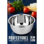 Creatividad Solutions Inox Kase - 20 cm 1 Litre Karıştırma Kabı Profesyonel 304 Paslanmaz Çelik 721835