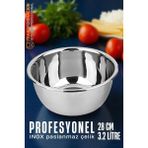 Creatividad Solutions Inox Kase - 28 cm 3.2 Litre Karıştırma Kabı Profesyonel 304 Paslanmaz Çelik 721839