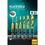 Creatividad Solutions Kılavuzlu Hss Matkap Ucu 6'lı Set M3-M10 Titanyum Kaplamalı 722456