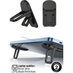 Creatividad Solutions Lukas Schneider Serisi 2’li Siyah Laptop Standı - Ergonomik 2 Kademeli Yükseltici 722893