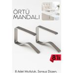 Creatividad Solutions Masa Örtüsü Klipsi - Metal Masa Kelepçesi Masa Örtüsü Sabitleyici 8 Adet 718254