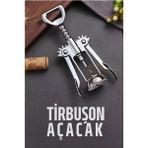 Creatividad Solutions Tirbuşon Basınçlı Pratik Tirbuşon Şarap ve Şişe Açacağı Kolay Kullanım Çelik 721046