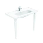 Creavit An101 Antik Etajerli Lavabo 100 Cm Ve Antik Konsol Ayak (2 Adet) Beyaz