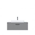 Creavit D10 Next Lavabo Dolabı Tezgah Üstü 1 Çekmeceli 100 cm Gri Lake