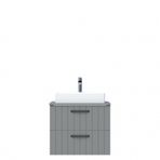 Creavit D10 Next Lavabo Dolabı Tezgah Üstü 2 Çekmeceli 65 cm Gri Lake