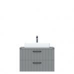 Creavit D10 Next Lavabo Dolabı Tezgah Üstü 2 Çekmeceli 80 cm Gri Lake