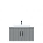 Creavit D10 Next Lavabo Dolabı Tezgah Üstü Kapaklı 100 cm Gri Lake