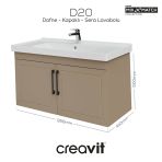 Creavit D20 100 Cm Kapaklı Lavabo Dolabı Dafne Lake