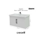 Creavit D20 100 cm Kapaklı Lavabo Dolabı Lake Kapak - Beyaz