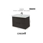 Creavit D20 80 Cm İki Çekmeceli Lav. Dolabı Antrasit Lake