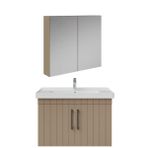Creavit D20 80Cm Kapaklı Lavabo Dolabı Dolaplı Ayna Takımı Dafne Lake