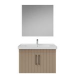 Creavit D20 80Cm Kapaklı Lavabo Dolabı Düz Ayna Takımı Dafne Lake